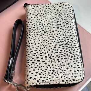 Thirty-One Black and White Spotted Wallet
